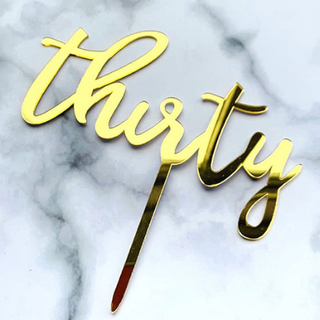 Thirty Cake Topper Gold I 30th Birthday Party I My Dream Party Shop