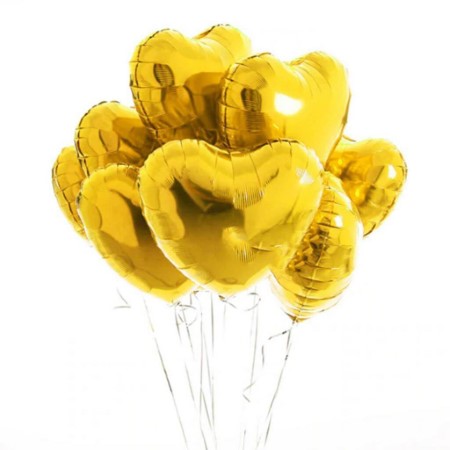 Gold Heart Balloon Cluster I Helium Balloons Collection Ruislip I My Dream Party Shop
