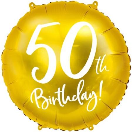 Gold 50th Birthday Balloon I 50th Birthday Party Supplies I My Dream Party Shop UK