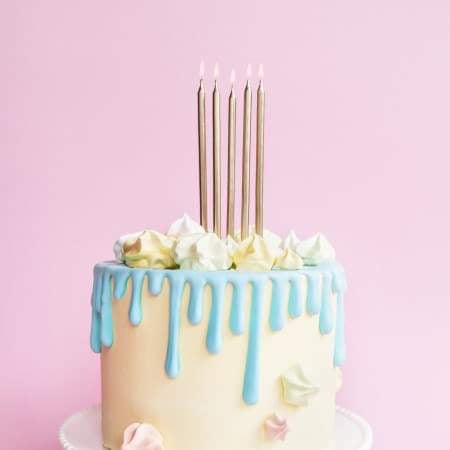 Tall Gold Candles Set of 12 I Modern Party Accessories I My Dream Party Shop I UK