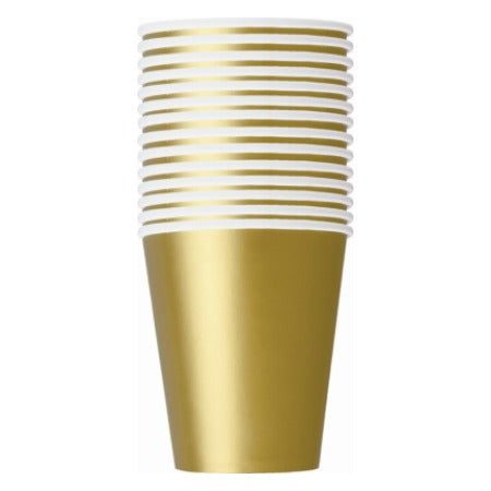 Matt Gold Party Cups I Stunning Gold Party Tableware I My Dream Party Shop