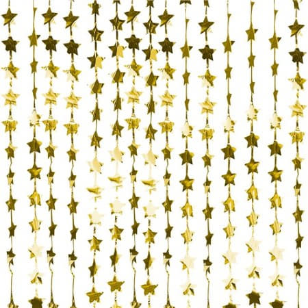 Gold Star Backdrop by Ginger Ray I Gold Metallic Stars Hanging Decoration I UK