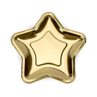 Large Gold Star Plates 23cm I Gold Party Tableware I My Dream Party Shop