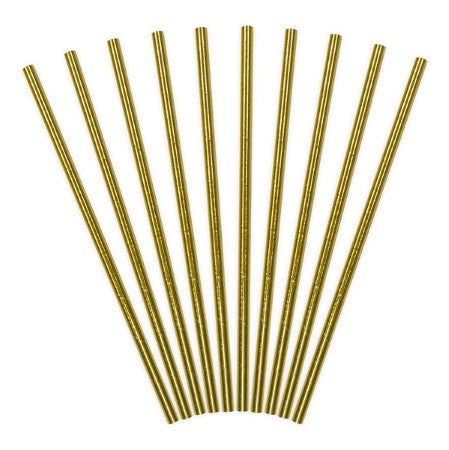 Gold Foil Straws I Modern Gold Party Supplies and Decorations I My Dream Party Shop 