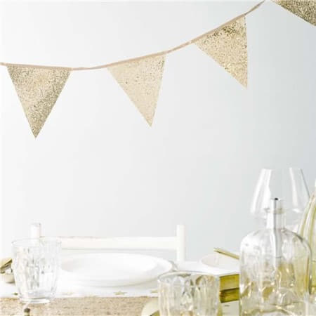 Sparkly Gold Bunting Talking Tables I New Year&#39;s Eve Party Decorations I My Dream Party Shop 