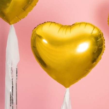 Metallic Foil Gold Heart Balloon I Gold Party Decorations I My Dream Party Shop I UK
