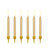 Metallic Gold Candles Set of 6 I Gold Cake Accessories I My Dream Party Shop I UK