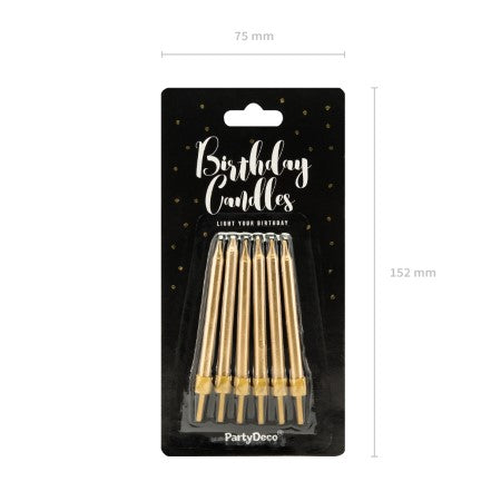 Metallic Gold Candles I Gold Party Supplies and Decorations I My Dream Party Shop I UK