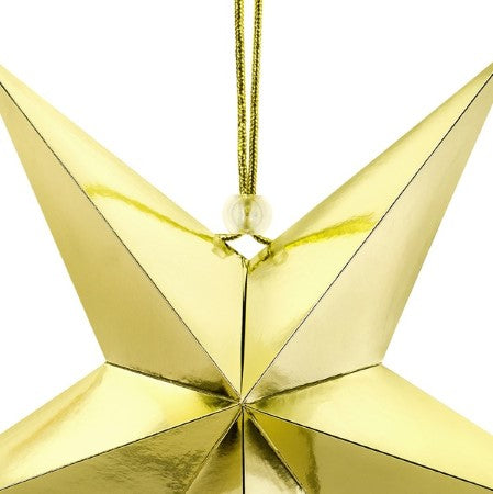 Gold Star Hanging Decoration I Modern Gold Party Decorations I My Dream Party Shop I UK