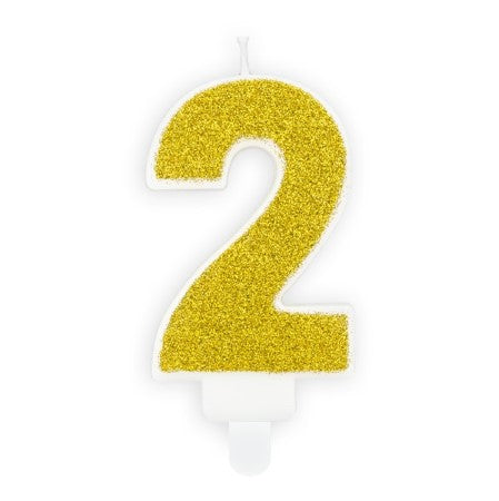Gold Glittery Birthday Candle Numbers I My Dream Party Shop I UK