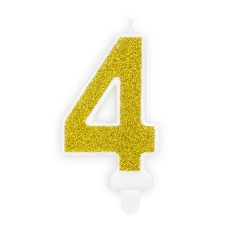 Gold Glittery Birthday Candle Numbers I My Dream Party Shop I UK