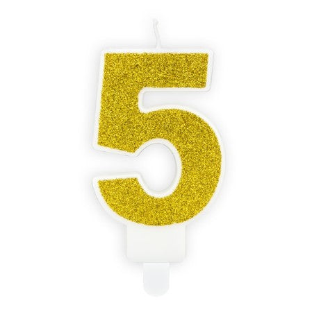 Gold Glittery Birthday Candle Numbers I My Dream Party Shop I UK