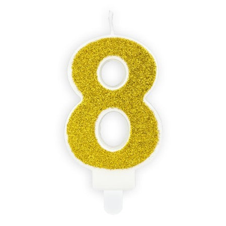 Gold Glittery Birthday Candle Numbers I My Dream Party Shop I UK