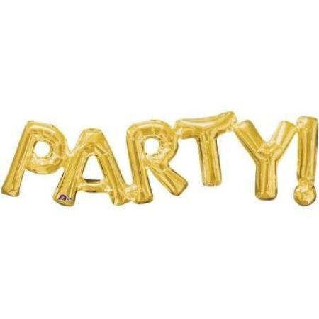 Gold Party Word Balloon I Cool, Modern Phrase Balloons I My Dream Party Shop I UK