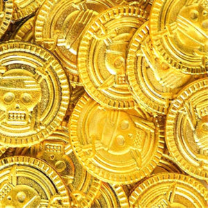 Gold Plastic Pirate Coins I Cool Pirate Party Bag Fillers I My Dream Party Shop I UK