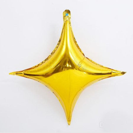 Metallic Gold Quadrangle Star Balloon I Cool Foil Balloons I My Dream Party Shop I UK
