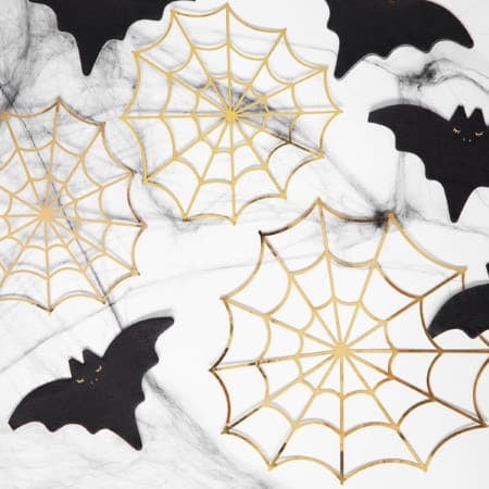 Gold Foil Spiderweb Halloween Decorations I Halloween Party Decorations I My Dream Party Shop UK