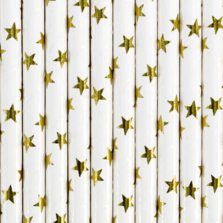 Gold Star Straws I Modern Gold Party Supplies I My Dream Party Shop I UK