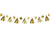 Mini Gold Stars and Tassels Garland I Modern Christening Decorations I UK