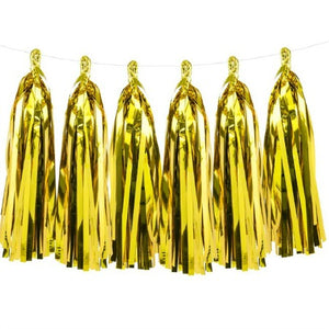Gold Foil Tassel Garland I Gold Party Decorations I My Dream Party Shop UK