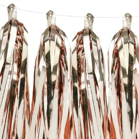 Rose Gold Foil Tassel Garland I Rose Gold Party Decorations I My Dream Party Shop UK