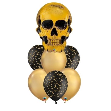 Giant Gold Skull Helium Balloon Sets I Halloween Balloons Ruislip I My Dream Party Shop