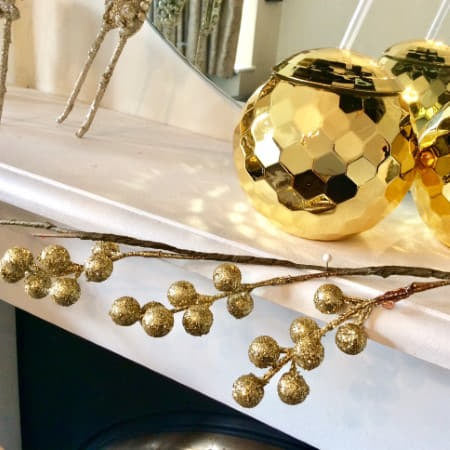 Gold Glitter Mistletoe Garland I Gorgeous Christmas Decorations I UK