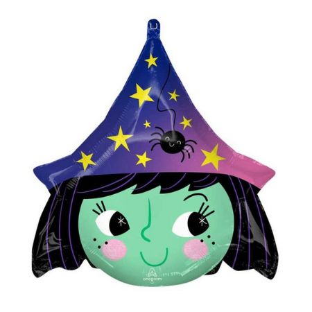 Rainbow Witch Halloween Helium Balloon for Collection I Halloween Party I My Dream Party Shop