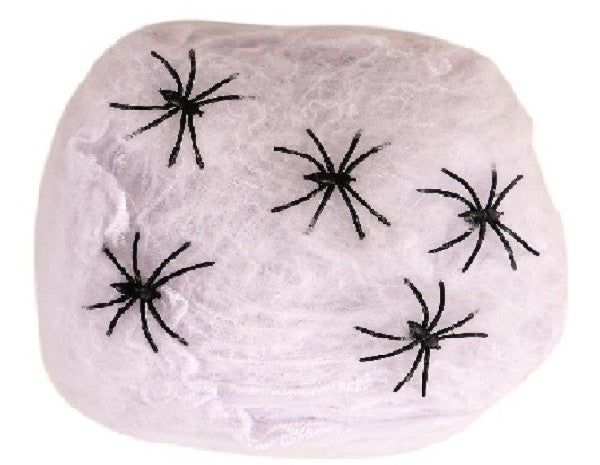 White Spiders Web with Spiders I Halloween Party Decorations I My Dream Party Shop UK