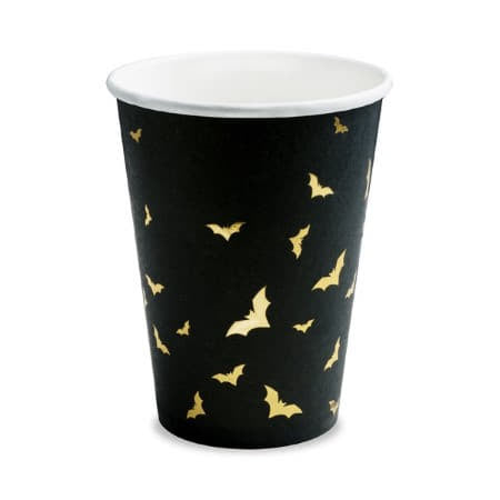 Halloween Black and Gold Bat Cups I Halloween Party Supplies I My Dream Party Shop UK
