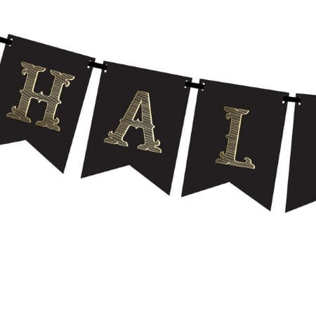 Black and Gold Halloween Party Garland I Cool Halloween Party Decorations I My Dream Party Shop I UK