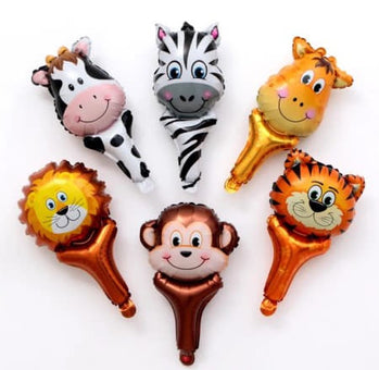 Handhold Jungle Animal Balloons Set of 6 I Jungle Balloons I My Dream Party Shop I UK