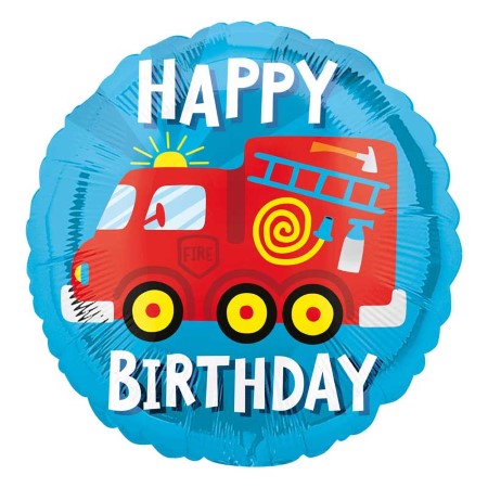 Happy Birthday Fire Engine Balloon I Happy Birthday Balloons I My Dream Party Shop