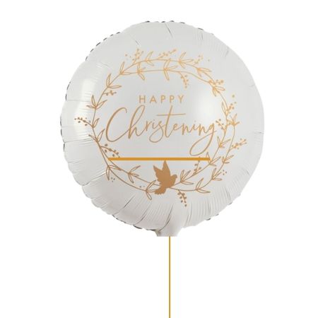 Happy Christening Foil Balloon 22 inches I Helium Balloons for Collection Ruislip I My Dream Party Shop 