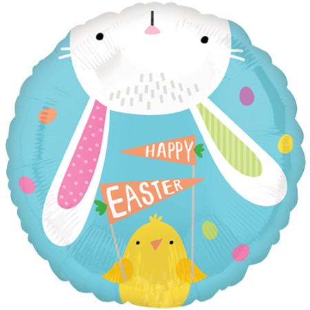 Happy Easter Bunny and Chick Helium Foil Balloon I Easter Balloons I My Dream Party Shop