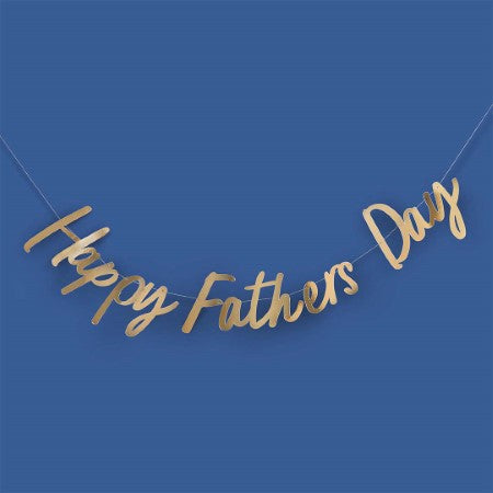 Happy Father&#39;s Day Gold Banner I Father&#39;s Day Decorations I My Dream Party Shop