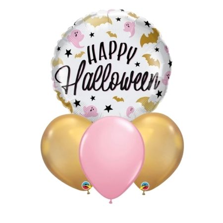Happy Halloween Bats and Ghosts Helium Foil Balloon Bouquet I Halloween Party I My Dream Party Shop