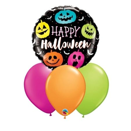 Happy Halloween Jack Faces Helium Balloon I Balloons Ruislip I My Dream Party Shop