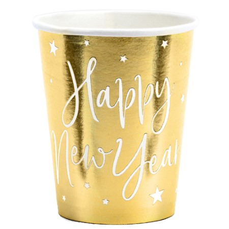 Gold Happy New Year Cups I New Year&#39;s Eve Party I My Dream Party Shop