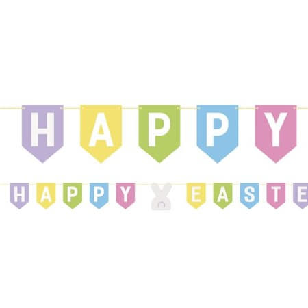 Happy Easter Pastel Bunting I Easter Party Decorations I My Dream Party Shop UK