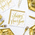 White and Gold Foil Happy New Year Napkins I UK