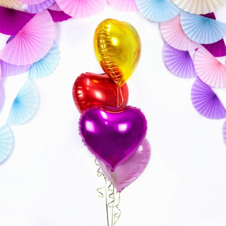 Dark Metallic Pink Heart Balloon I Cool Foil Balloons I UK
