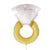 Gold Engagement Ring Helium Balloons (Inflated for Collection)