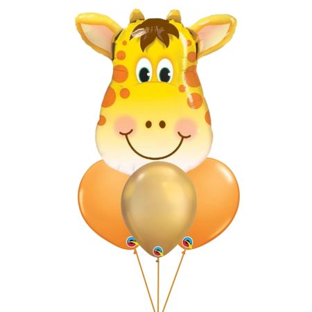 Helium Gifaffe Head Balloon Bouquet I Balloons for Collection Ruislip I My Dream Party Shop