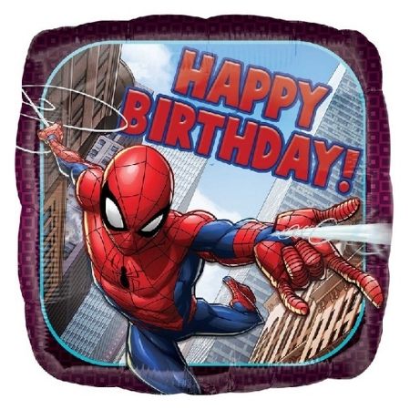 Helium Spiderman Square Birthday Balloon I Balloons for Collection Ruislip I My Dream Party Shop