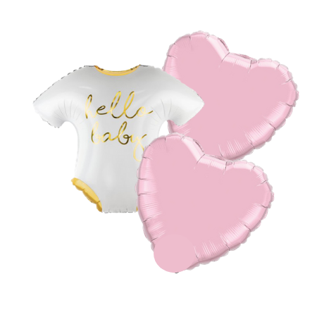 Hello Baby Babygrow Helium Balloon Sets I Baby Shower I My Dream Party Shop