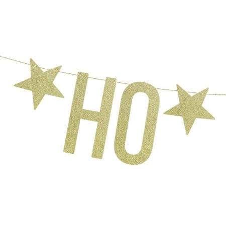 Gold Ho Ho Ho Gold Garland I Christmas Decorations and Garlands I UK