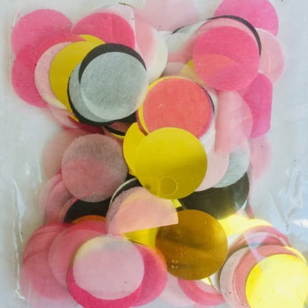 Pink, White, Black and Gold Confetti I Pretty Table Decorations I My Dream Party Shop I UK