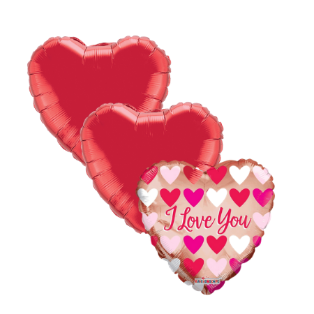 Pink and Gold I Love You Helium Balloon Pink and Gold I Love You Helium Balloon