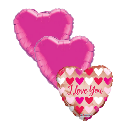 Pink and Gold I Love You Helium Balloon Pink and Gold I Love You Helium Balloon